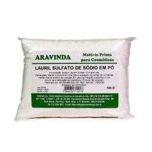 Lauril Sulfato de Sódio em Pó – 100g Aravinda